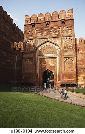 Entrance gate of a fort, Agra Fort, Agra, Uttar Pradesh, India View Large Photo Image Picture - Entrance gate of a fort, Agra Fort, Agra, Uttar Pradesh, India. Fotosearch