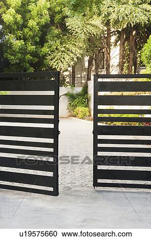 Stock Image - Entrance of a house, Tirupati, Andhra Pradesh, India. Fotosearch
