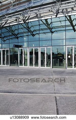 Stock Photo - Entrance of a stadium, Aviva Stadium, Dublin, Republic of Ireland. Fotosearch
