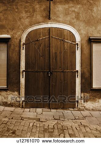 Stock Image - Facade of a building, Cesky Krumlov, South Bohemian Region, Czech Republic. Fotosearch