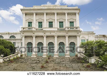 Stock Photo - Facade of a building, National Library of India, Kolkata, West Bengal, India. Fotosearch