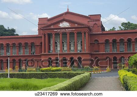 Stock Photo - Facade of a courthouse, Karnataka High Court, Bangalore, Karnataka, India. Fotosearch