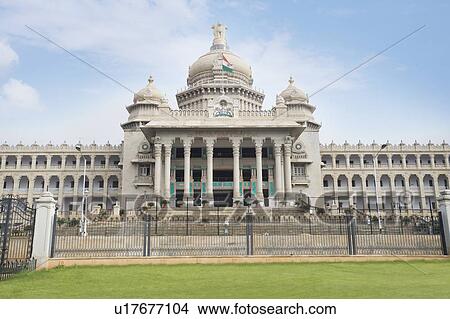 Facade of a government building, Vidhana Soudha, Bangalore, Karnataka, India View Large Photo Image Picture - Facade of a government building, Vidhana Soudha, Bangalore, Karnataka, India. Fotosearch