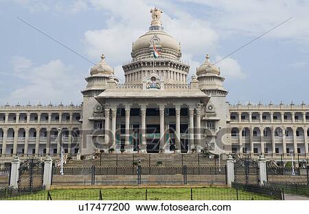 Facade of a government building, Vidhana Soudha, Bangalore, Karnataka, India View Large Photo Image Stock Image - Facade of a government building, Vidhana Soudha, Bangalore, Karnataka, India. Fotosearch