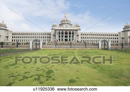 Facade of a government building, Vidhana Soudha, Bangalore, Karnataka, India View Large Photo Image Stock Photograph - Facade of a government building, Vidhana Soudha, Bangalore, Karnataka, India. Fotosearch