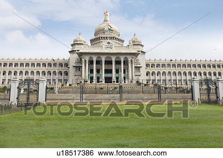 Facade of a government building, Vidhana Soudha, Bangalore, Karnataka, India View Large Photo Image Stock Photograph - Facade of a government building, Vidhana Soudha, Bangalore, Karnataka, India. Fotosearch