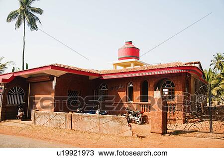 Facade of a house, Goa, India View Large Photo Image Stock Image - Facade of a house, Goa, India. Fotosearch