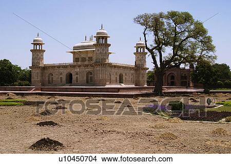 Picture - Facade of a mausoleum, Itmad-ud-Daulah's Tomb, Agra, Uttar Pradesh, India. Fotosearch