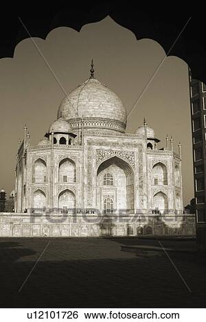 Stock Photograph - Facade of a mausoleum, Taj Mahal, Agra, Uttar Pradesh, India. Fotosearch