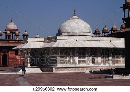Facade of a mausoleum, Tomb Of Sheikh Salim Chisti, Fatehpur Sikri, Agra, Uttar Pradesh, India View Large Photo Image Stock Image - Facade of a mausoleum, Tomb Of Sheikh Salim Chisti, Fatehpur Sikri, Agra, Uttar Pradesh, India. Fotosearch