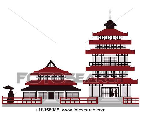 Facade of a pagoda View Large Photo Image Stock Photography - Facade of a pagoda. Fotosearch