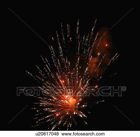 Fireworks display at night View Large Photo Image Stock Photo - Fireworks display at night. Fotosearch