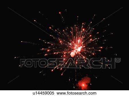 Stock Photography - Fireworks display at night. Fotosearch