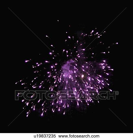 Stock Photography - Fireworks display at night. Fotosearch