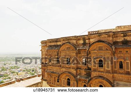 Fort with cityscape, Meherangarh Fort, Jodhpur, Rajasthan, India View Large Photo Image Stock Image - Fort with cityscape, Meherangarh Fort, Jodhpur, Rajasthan, India. Fotosearch