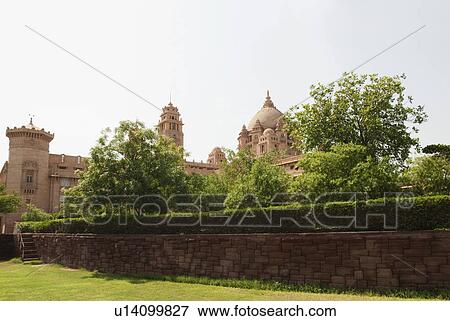 Garden in front of a palace, Umaid Bhawan Palace, Jodhpur, Rajasthan, India View Large Photo Image Stock Photo - Garden in front of a palace, Umaid Bhawan Palace, Jodhpur, Rajasthan, India. Fotosearch