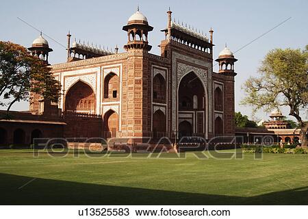 Gateway of a mausoleum, Taj Mahal, Agra, Uttar Pradesh, India View Large Photo Image Stock Image - Gateway of a mausoleum, Taj Mahal, Agra, Uttar Pradesh, India. Fotosearch