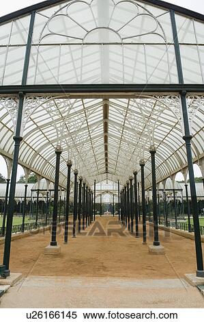 Glass house in a botanical garden, Lal Bagh Botanical Garden, Bangalore, Karnataka, India View Large Photo Image Stock Photography - Glass house in a botanical garden, Lal Bagh Botanical Garden, Bangalore, Karnataka, India. Fotosearch