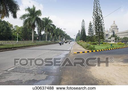 Government building on roadside, Vidhana Soudha, Bangalore, Karnataka, India View Large Photo Image Stock Photo - Government building on roadside, Vidhana Soudha, Bangalore, Karnataka, India. Fotosearch