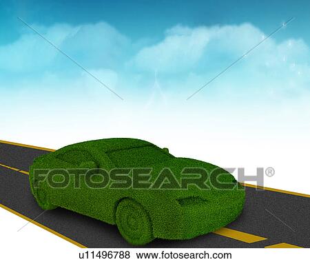 Grass rendering a car View Large Photo Image Stock Photo - Grass rendering a car. Fotosearch