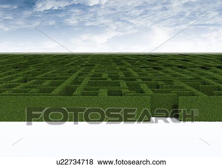 Stock Photo - Green maze. Fotosearch
