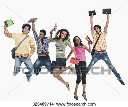 Group of friends jumping View Large Photo Image Picture - Group of friends jumping. Fotosearch