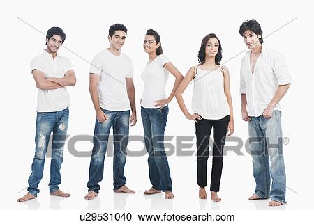 Group of friends posing View Large Photo Image Stock Image - Group of friends posing. Fotosearch