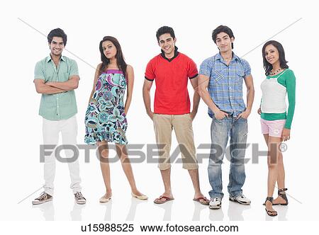 Stock Photography - Group of friends smiling together. Fotosearch