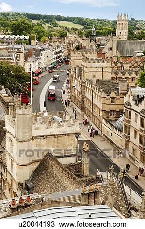 High angle view of buildings in a city, Oxford University, Oxford, Oxfordshire, England View Large Photo Image Stock Image - High angle view of buildings in a city, Oxford University, Oxford, Oxfordshire, England. Fotosearch