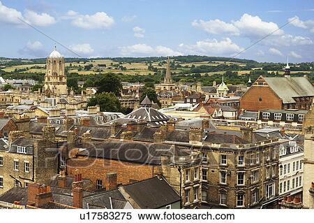 High angle view of buildings in a city, Oxford, Oxfordshire, England View Large Photo Image Stock Photography - High angle view of buildings in a city, Oxford, Oxfordshire, England. Fotosearch
