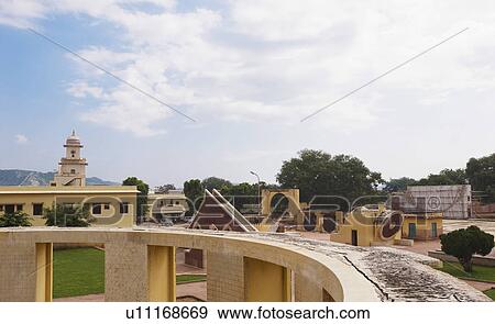 Stock Photo - Historic observatory, Jantar Mantar, Jaipur, Rajasthan, India. Fotosearch