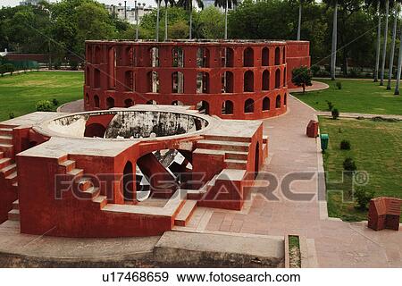 Historic observatory, Jantar Mantar, New Delhi, India View Large Photo Image Stock Photo - Historic observatory, Jantar Mantar, New Delhi, India. Fotosearch