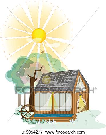 House with solar panels View Large Photo Image Stock Photo - House with solar panels. Fotosearch