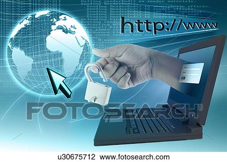 Human hand emerging from a laptop and holding a padlock View Large Photo Image Stock Image - Human hand emerging from a laptop and holding a padlock. Fotosearch