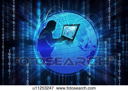Illustrative representation of a businessman trading online View Large Photo Image Stock Photo - Illustrative representation of a businessman trading online. Fotosearch