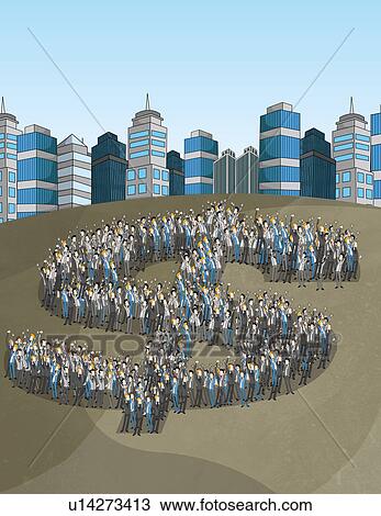 Illustrative representation of business team in form of dollar sign View Large Photo Image Stock Image - Illustrative representation of business team in form of dollar sign. Fotosearch