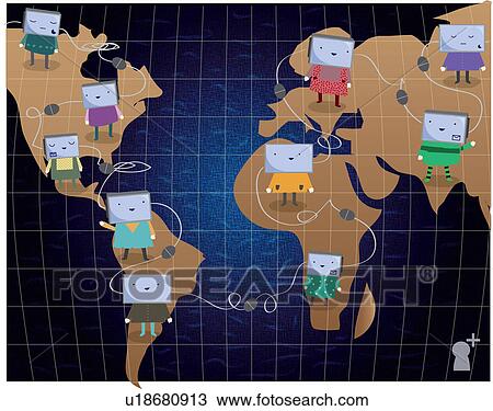 Illustrative representation of global networking View Large Photo Image Stock Image - Illustrative representation of global networking. Fotosearch