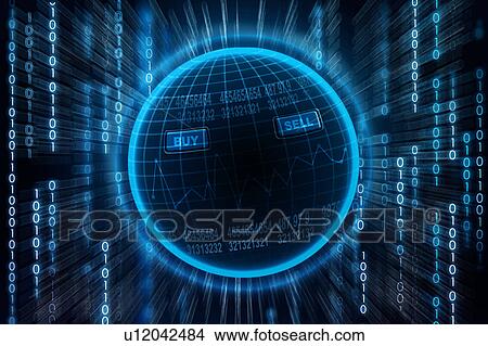 Picture - Illustrative representation of online trading. Fotosearch