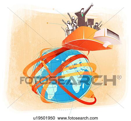 Stock Image - Illustrative representation of social networking. Fotosearch