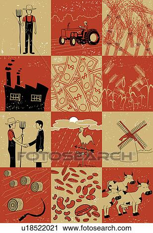 Illustrative representation of agriculture business View Large Photo Image Stock Image - Illustrative representation of agriculture business. Fotosearch