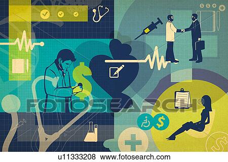 Stock Photo - Illustrative representation of healthcare. Fotosearch