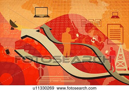 Illustrative representation of telecom industry View Large Photo Image Stock Photo - Illustrative representation of telecom industry. Fotosearch