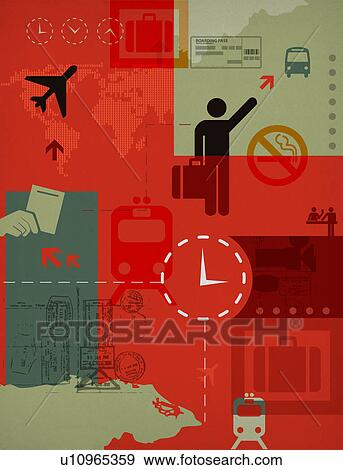 Illustrative representation of world travel and transport View Large Photo Image Stock Photo - Illustrative representation of world travel and transport. Fotosearch