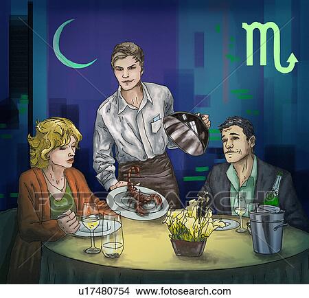 Picture - Illustrative representation showing characteristics of Scorpion people. Fotosearch