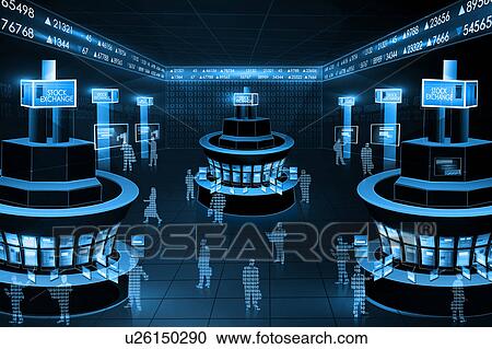 Illustrative representation showing online share trading View Large Photo Image Stock Image - Illustrative representation showing online share trading. Fotosearch