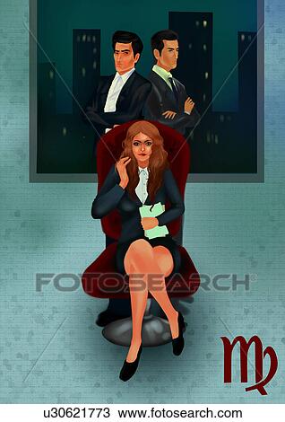 Illustrative representation showing characteristics of Virgo people View Large Photo Image Stock Image - Illustrative representation showing characteristics of Virgo people. Fotosearch