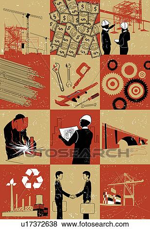 Stock Photo - Illustrative representation showing construction. Fotosearch