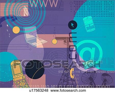 Illustrative representation showing telecommunications View Large Photo Image Stock Photo - Illustrative representation showing telecommunications. Fotosearch