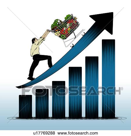 Illustrative representation showing price rising View Large Photo Image Stock Photo - Illustrative representation showing price rising. Fotosearch