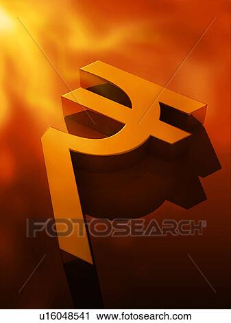 Stock Image - Indian currency symbol. Fotosearch